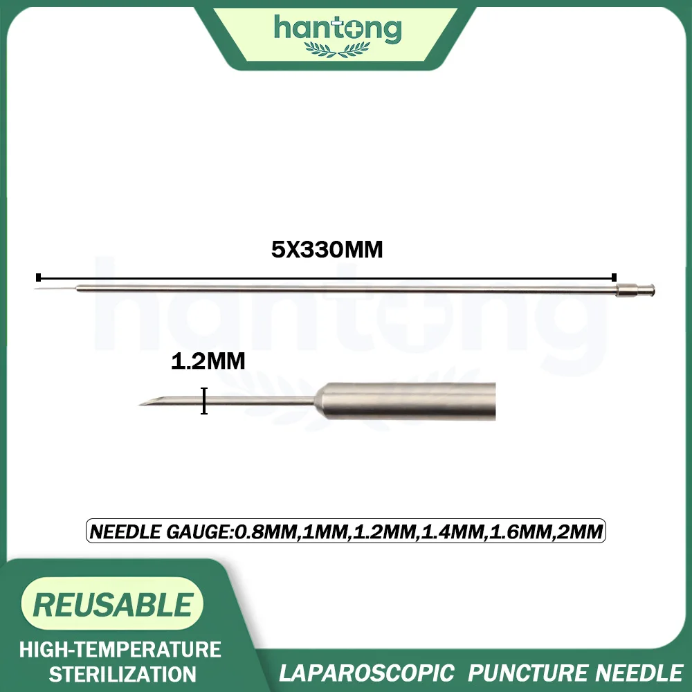 Reusable Medical Use Laparoscopic Bile Duct Needle Endoscopic Stainless Steel Puncture Needle 5mmx330mm