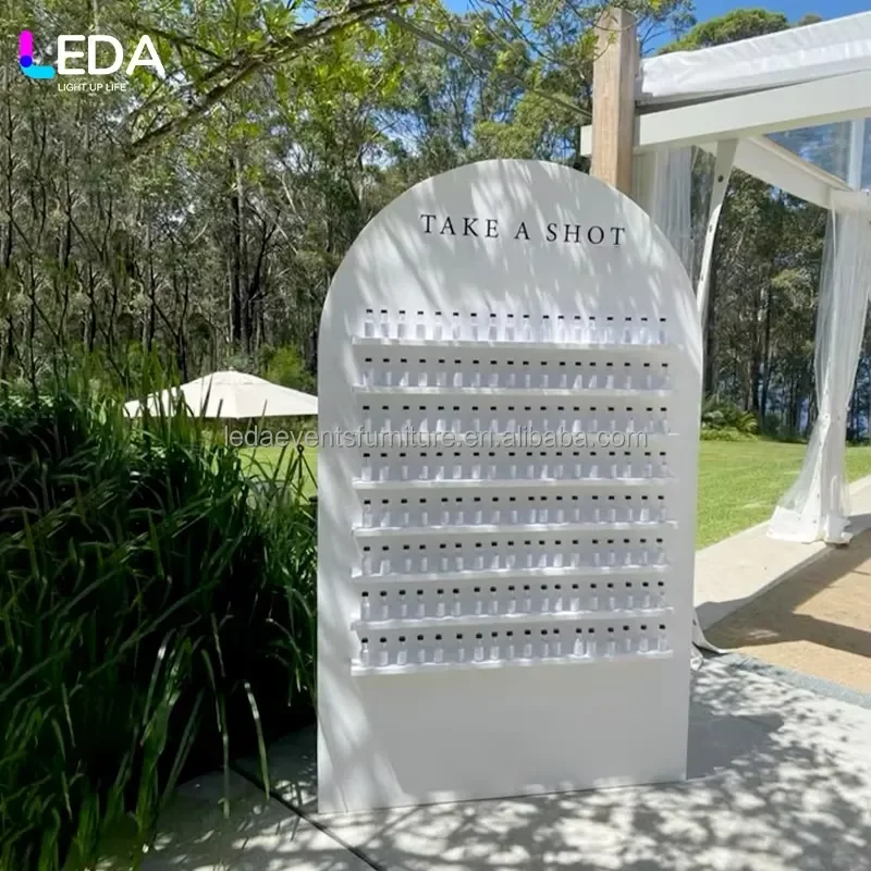 Acrylic Champagne Wall Display Board for Wedding Party Decoration PVC Sparkling Wine Stand LEDA Hot Selling Event Decor PVC