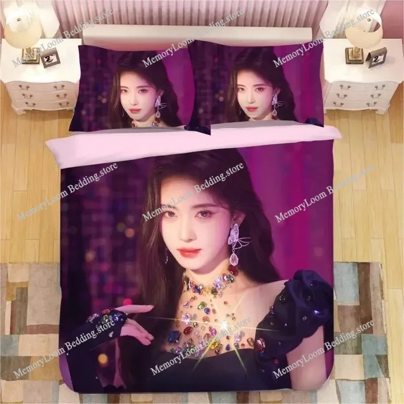 Ju Jingyi HD Poster Pillowcase+ Duvet Cover Single Dormitory Student Knit JJY Lifestyle Photo Picture Double Bedding Set