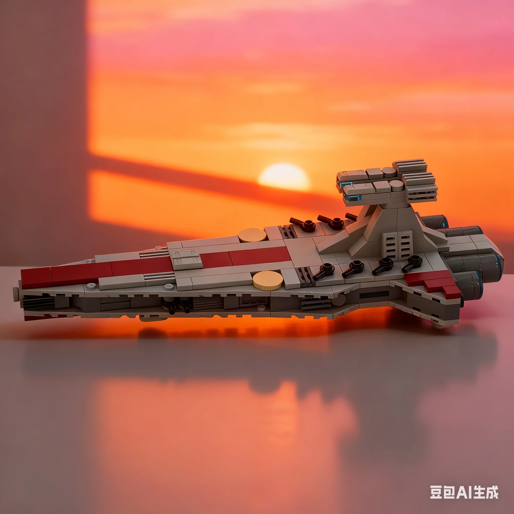 280pcs MOC Star Battle MINI Venator-Class Republic Attack Cruiser Remastered Venator Model Building Blocks Christmas Gift Toy