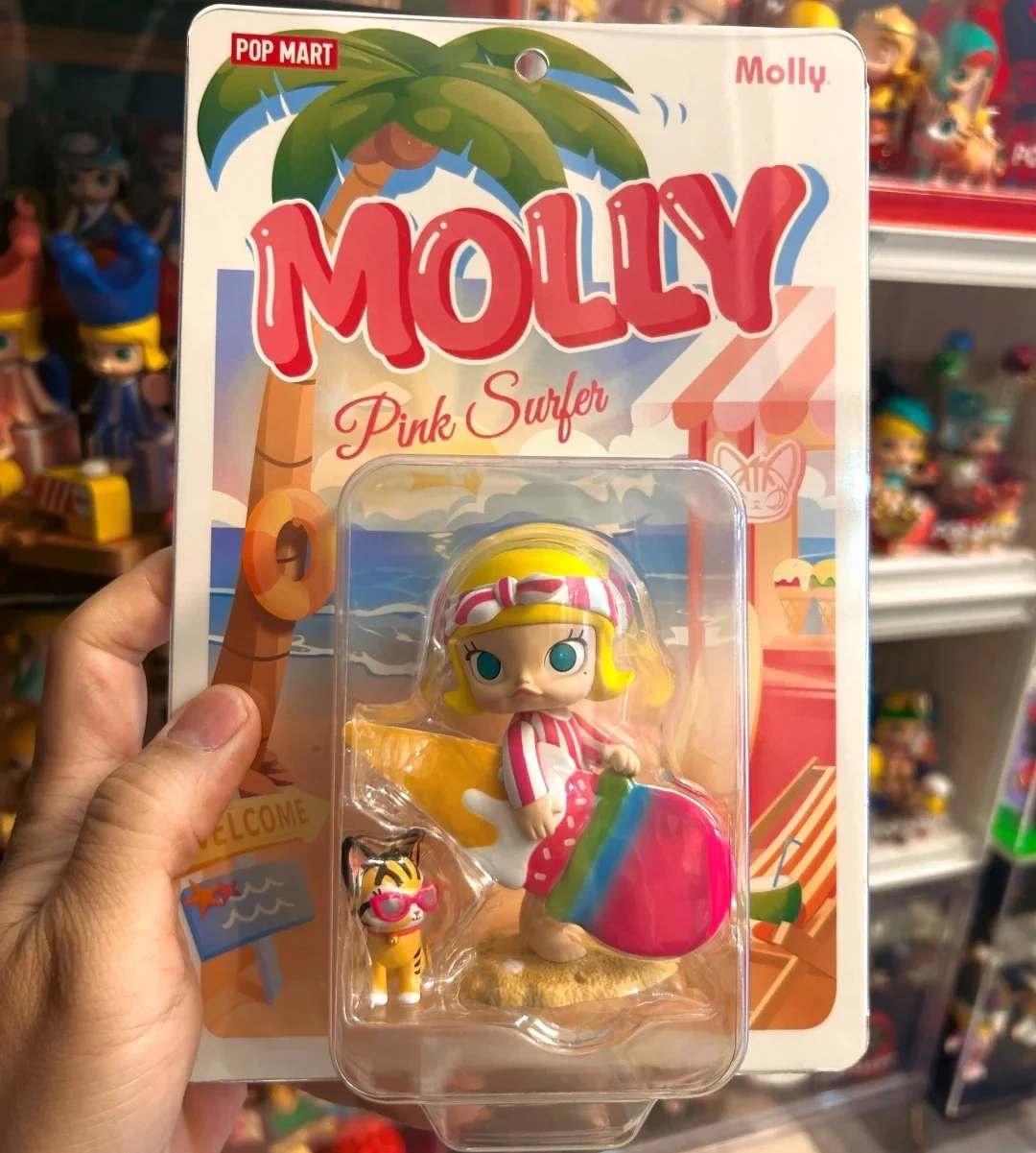 

POP MART Molly Sweetheart Surfer Handmade Cute Doll Toy Handmade Toys Kawaii Anime Action Toys Surprise Gifts