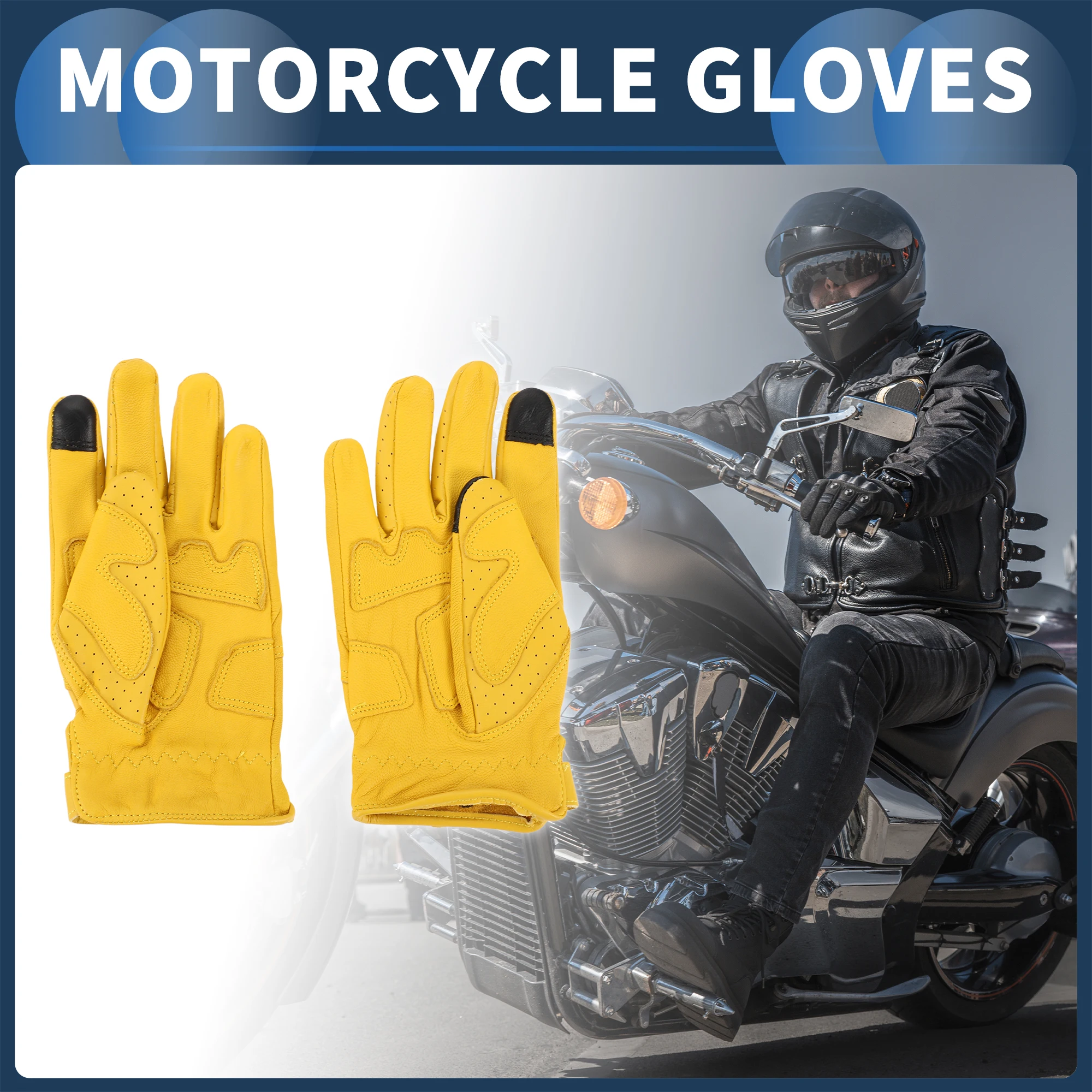 Motoforti Motorcycle Gloves Outdoor Off-Road Mountain Motorcross Motorbike Dirt Bike Bicycle Racing ATV UTV Sheep Leather S-XXL