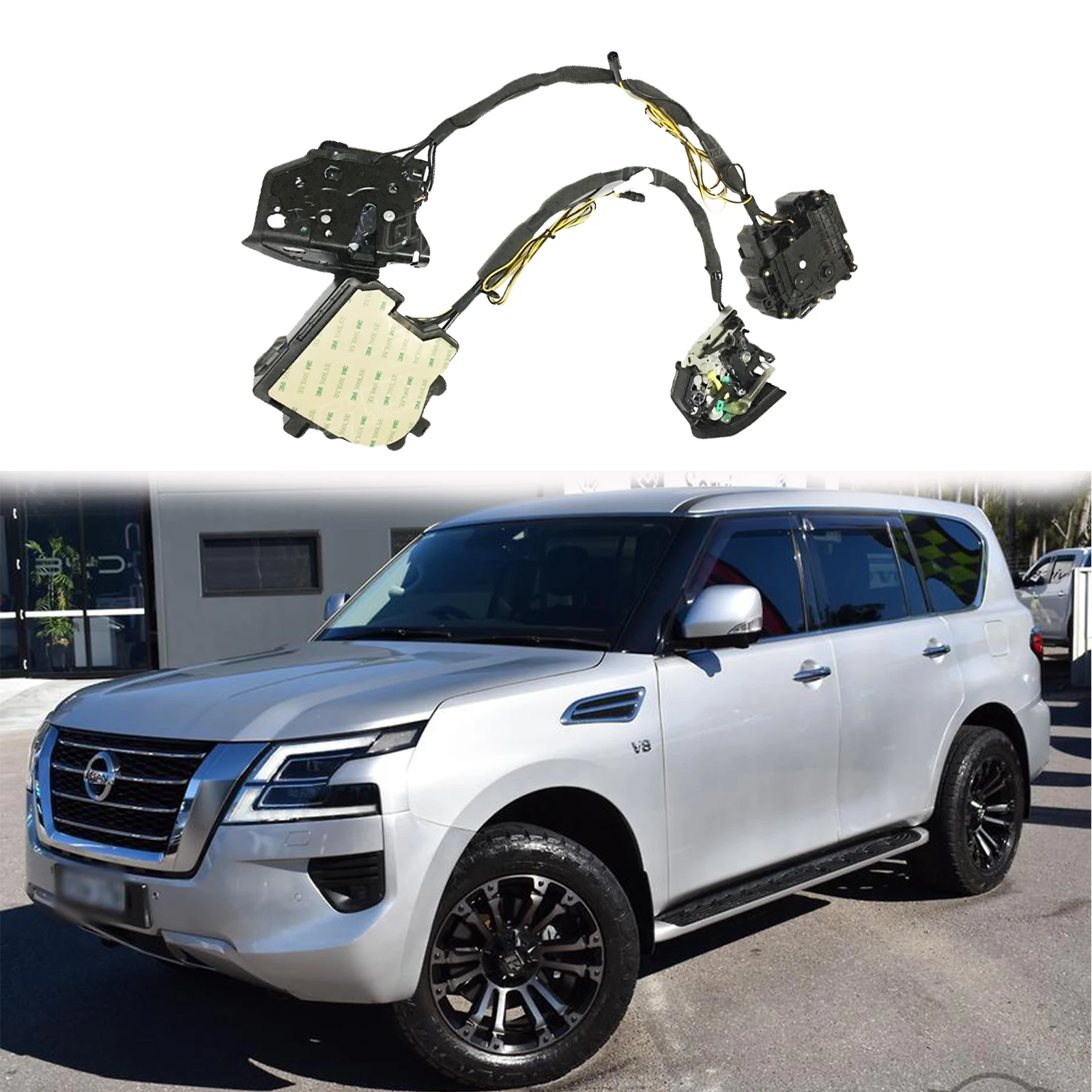 

Для nissan patrol Y61 2016-2021 автоматическое мягкое закрытие двери супер тишина двери автомобиля умный автоматический электрический всасывающий дверной замок