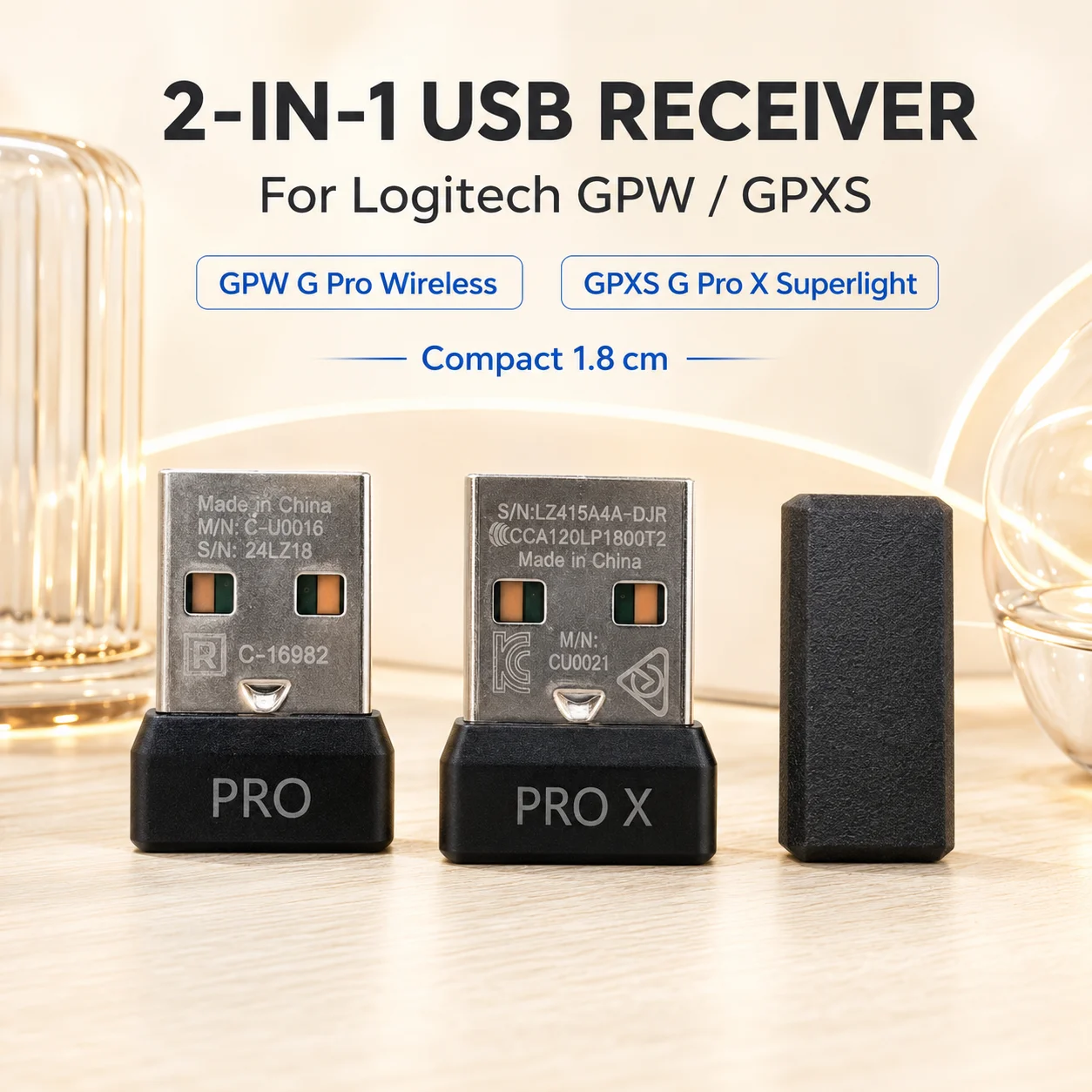 USB Receiver For Logitech GPW G Pro Wireless / GPXS G Pro X Superlight - Mouse USB Dongle, Siginal Receiving Adapter