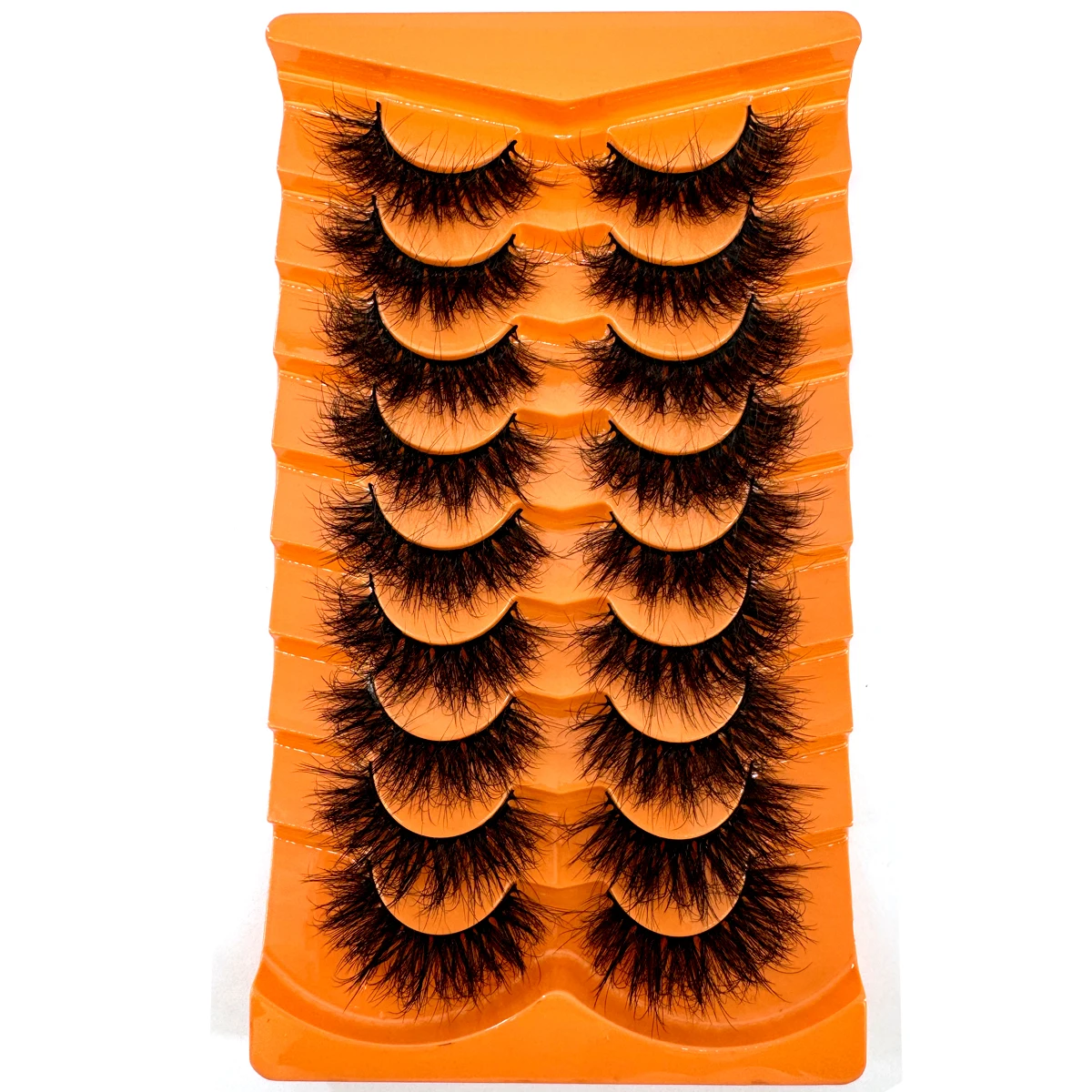 AMSDCN 8/9 Pairs Of 15-25mm Fluffy 8D Natural Dense Exaggerated Artificial Mink Eyelashes Wispy False Lashes Dramatic Look Fake - view 6
