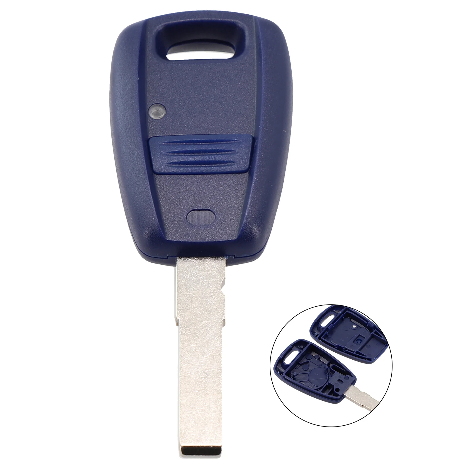 Key Shell Only Replacement for Fiat For Punto Doblo with 1 Button Front Panel and SIP22 Blade Cavity No Transponder Chip Present