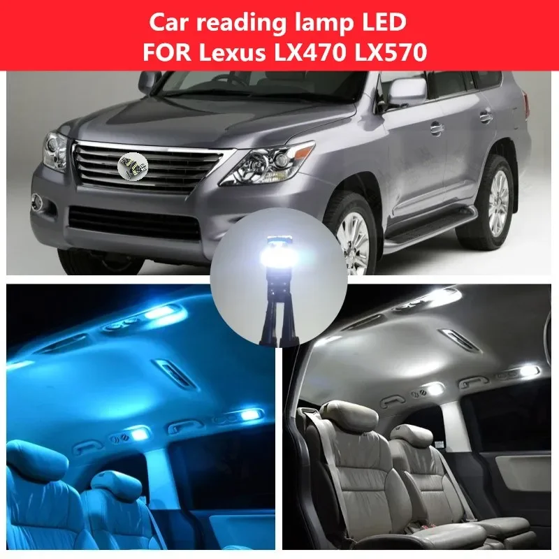 

Автомобильная лампа для чтения, светодиодная лампа для Lexus LX470 LX570 2004-2015, внутреннее освещение автомобиля, модификация атмосферного освещения, 15 шт., 6000 К, 12 В