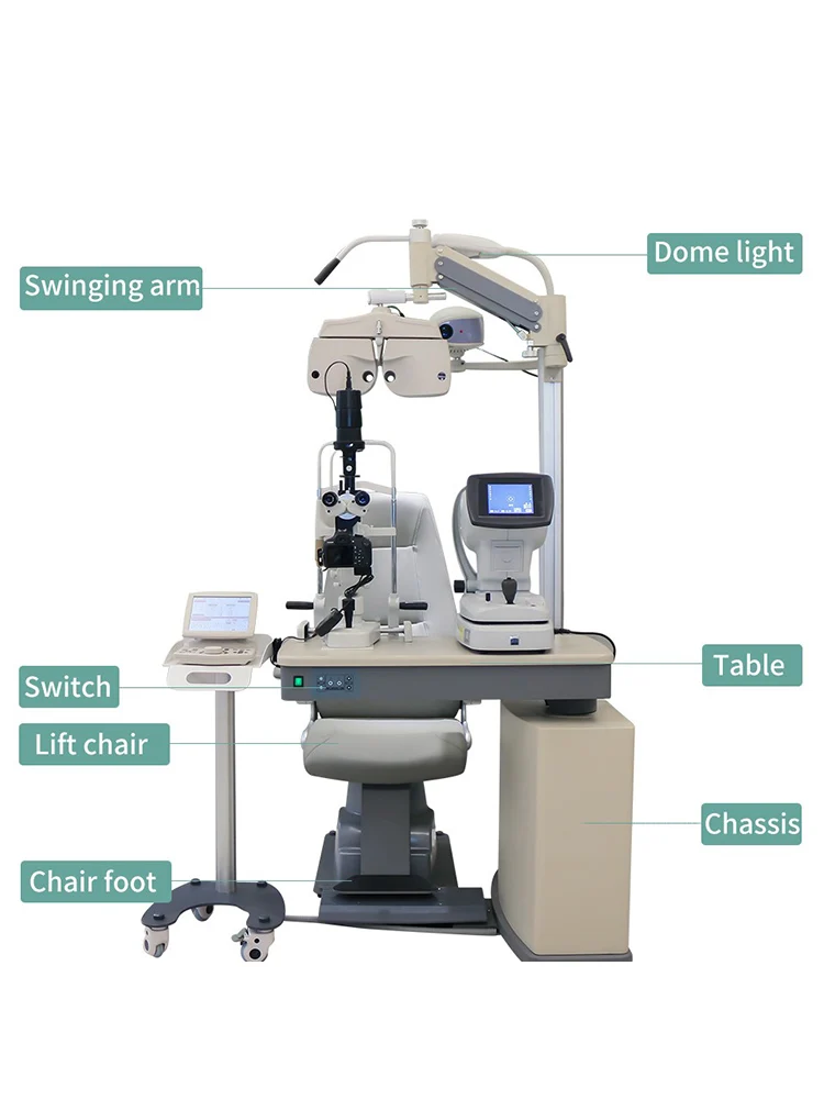 Comprehensive Combination Workstation for Optometry Equipment Ophthalmic Optical Instrument Integration Solution  Lift Chair