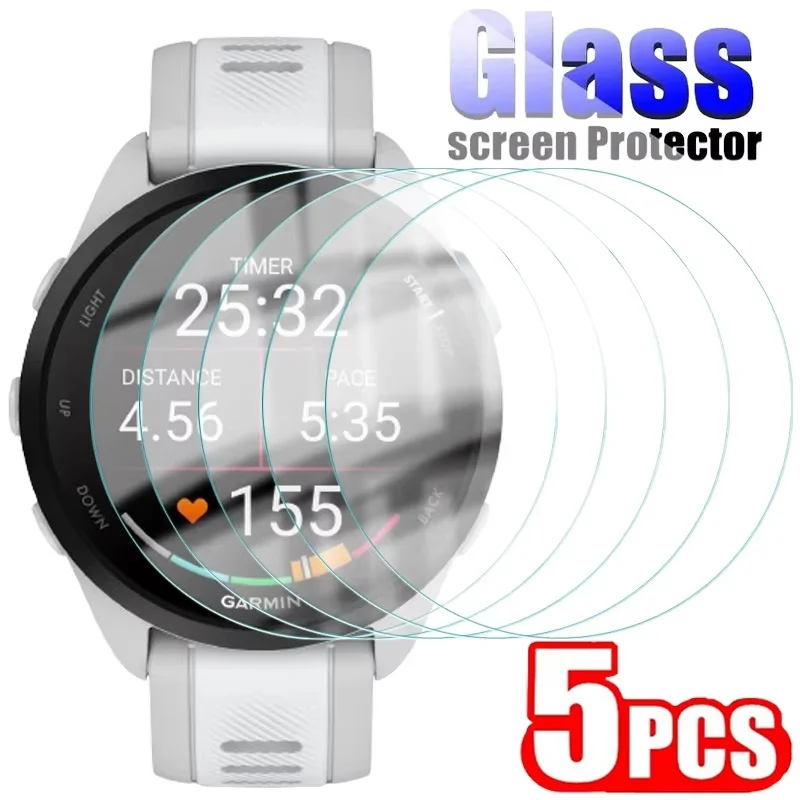 5Pcs Ultra Clear Tempered Glass For Garmin Forerunner 55/235/245/245M/255/255S/645/935/945/955 Watch Screen Protector Clear Film
