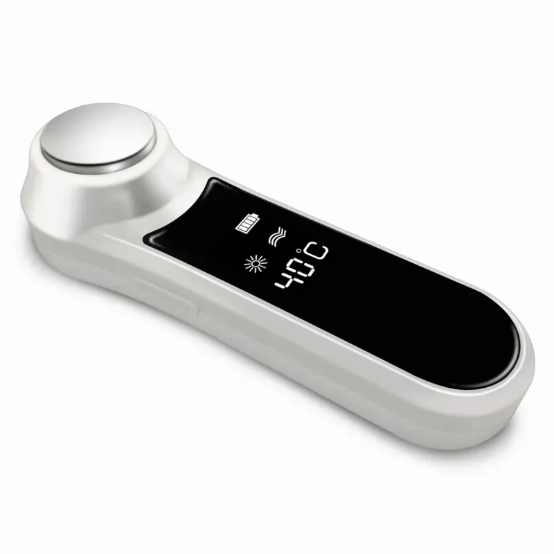 LCD Screen USB Rechargeable Hot and Cold Skin Face Massager For Lifting and Rejuvenation Beauty Device