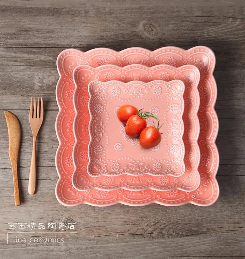 

Набор из 3 предметов, 6/8/10 дюймов, цветные фарфоровые тарелки для свадебных закусок, керамические тарелки, сервировочные блюда для вечеринок, тарелка