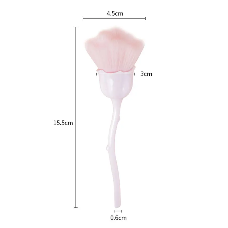 バラの形をしたソフトブラシマニキュア用ネイルダストブラシアクリル UV ジェルポリッシュパウダークリーニングネイルブラシ美容メイクブラシ