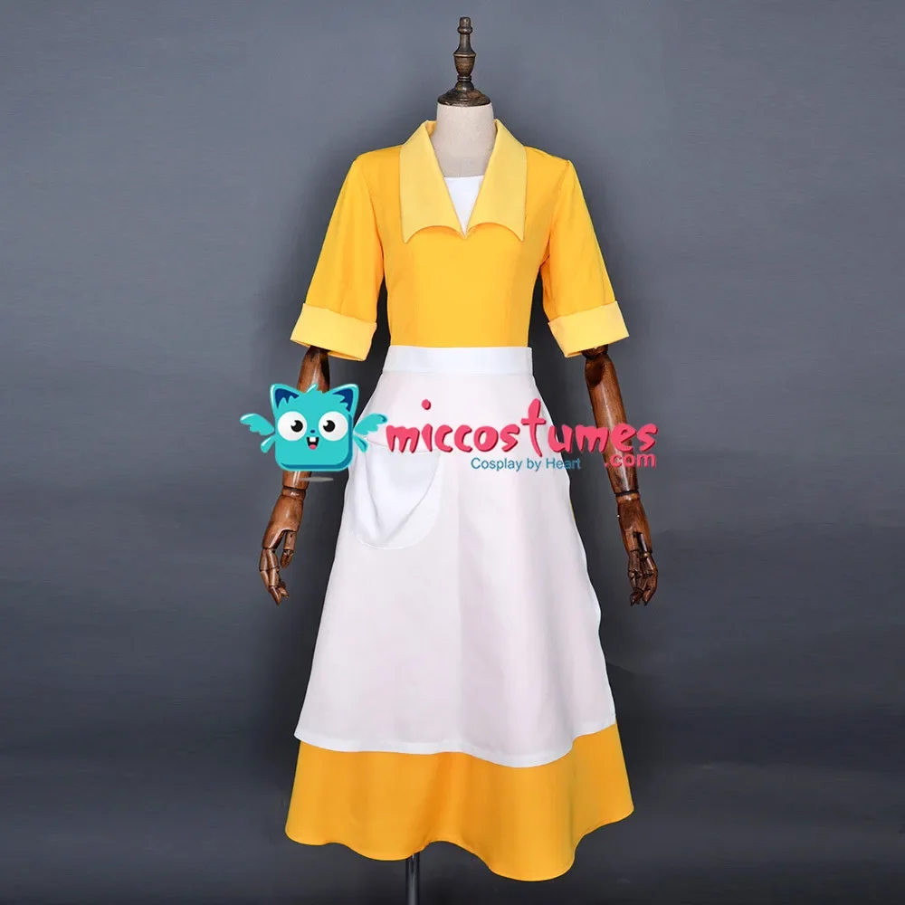 

Miccostumes женское желтое платье официантки костюм горничной косплей Хэллоуин