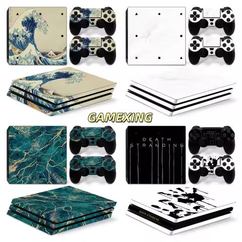 Protective Decal Skin for PS4 Pro Console Decal Vinyl Cover Controller Game Accessories Sticker