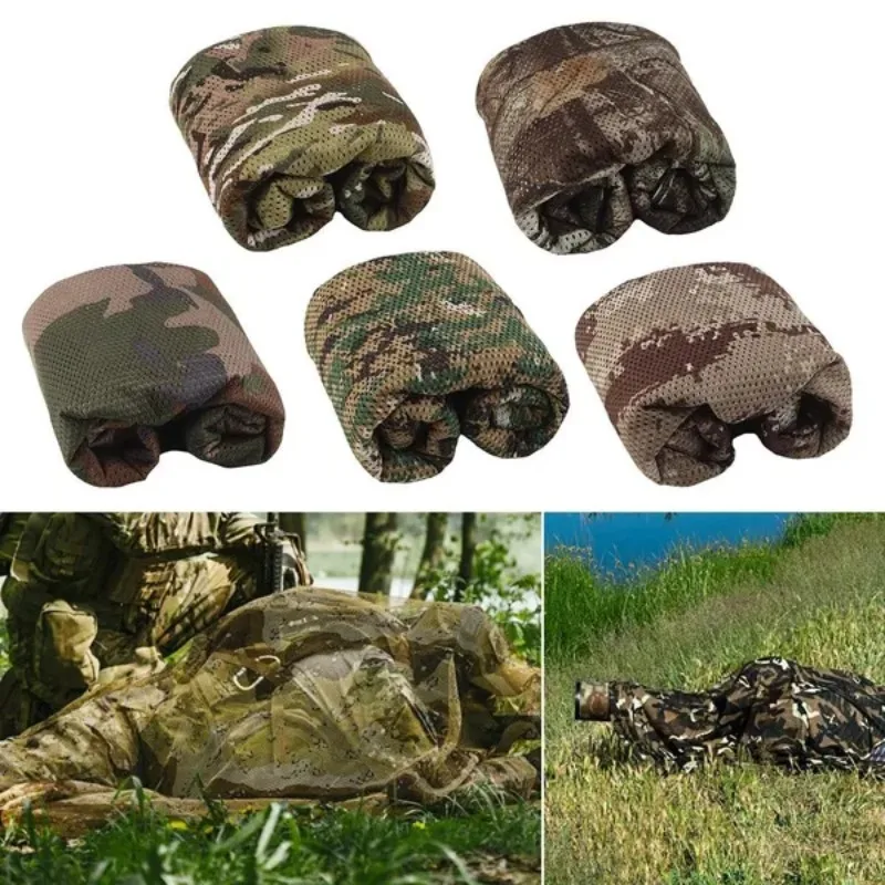 1.5m X 2m Camouflage Netting Fabric Cloth Awning Cover Lightweight Waterproof for Hunting Camping Outdoor Decoration