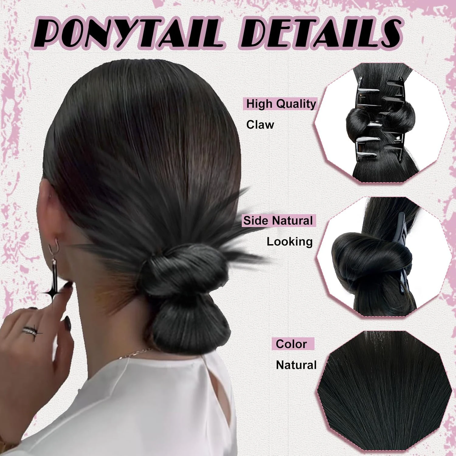 Messy Bun Hair Piece Dark Brow - Claw Clip Messy Bun Hair Piece 评论和价格