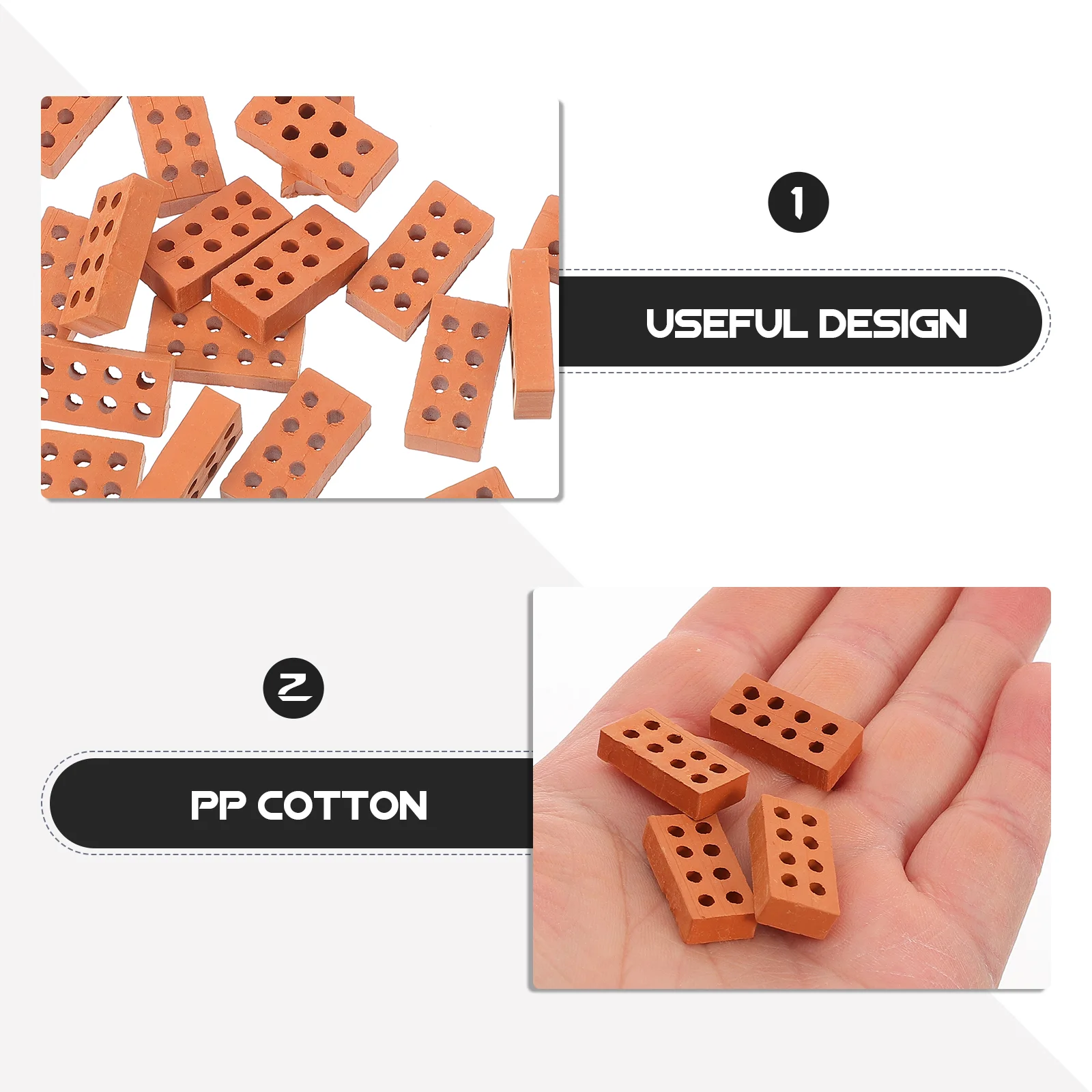 50 Pcs Building Model Bricks Sand Table Decors Miniature Fake Blocks Simulation Clay for outside