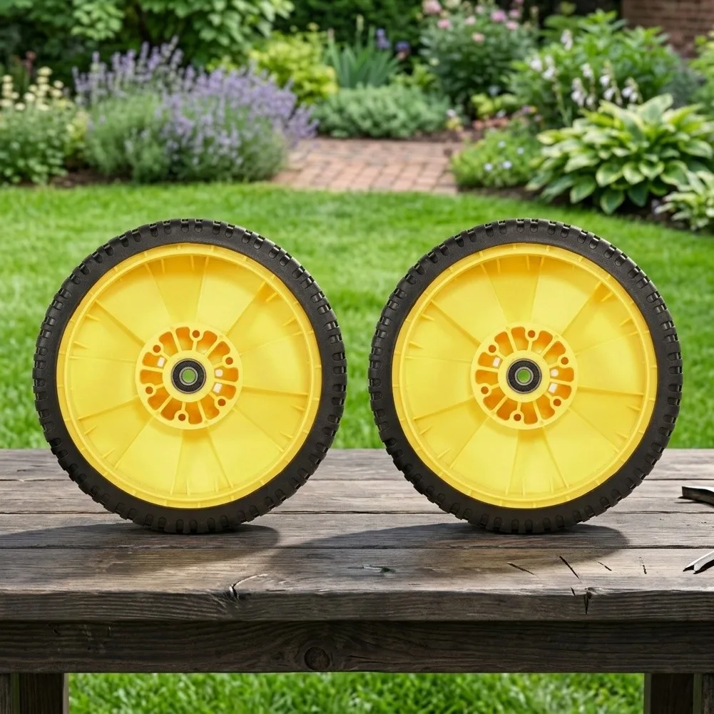 Wear Resistant Lawn Mower Wheels Smooth Roll Design All Terrain Grip Direct Fit Replacement Replacement Parts For Lawn Mowers