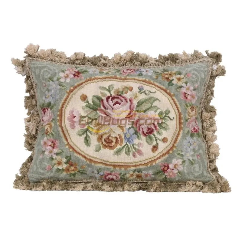 

Floss hold pillow pillow national woven Renaissance needlepoint rococo cloth art embroidery