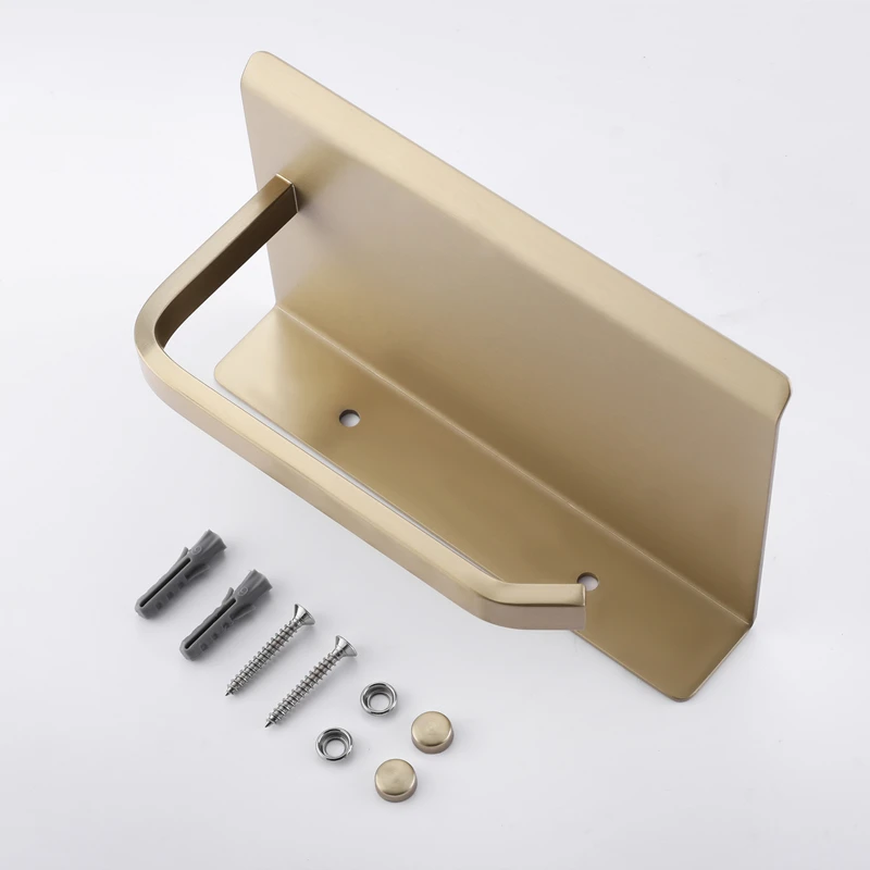 Black/Gold/Silver/Grey Toilet Paper Holder Bathroom Wall Mount Multifunction WC Paper Phone Holder Shelf Towel Shelf Accessories view 3