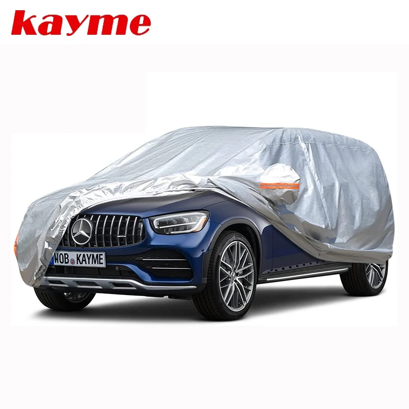 

Kayme Full Car Cover Waterproof Outdoor Sun UV Snow Protection,Suitable Winter And Summer,Universal Fit SUV Sedan Hatchback