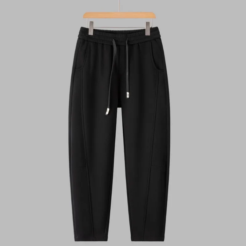 Autumn/Winter 2024 New Youth Fashion Men's and Women's Same Style Curved Knife Pants Look Thin, Loose, and Plush Casual Pants