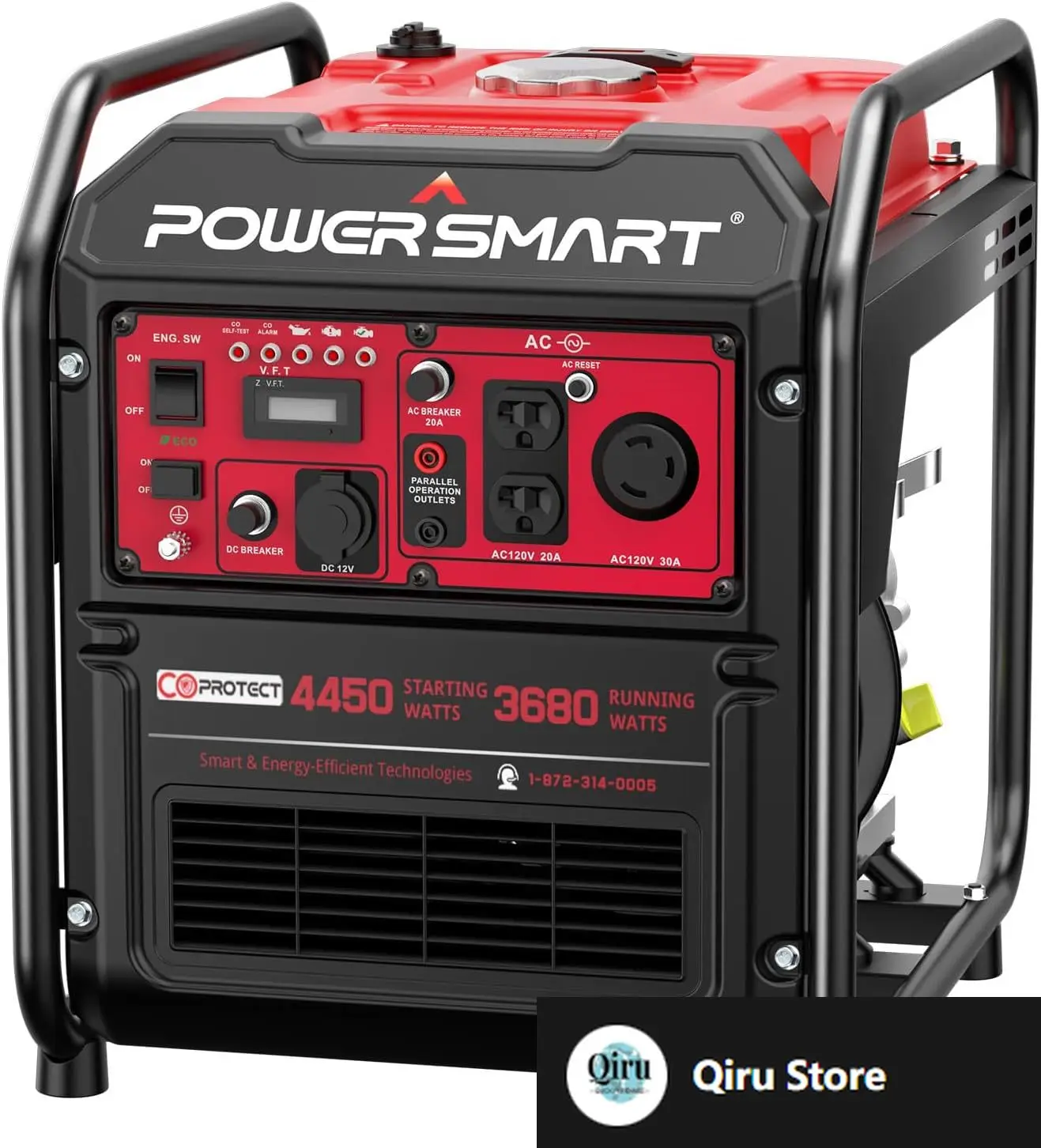 

4450-Watt Gas Powered Portable Generator with Inverter Technology, CO Sensor, RV Ready 30A Outlet