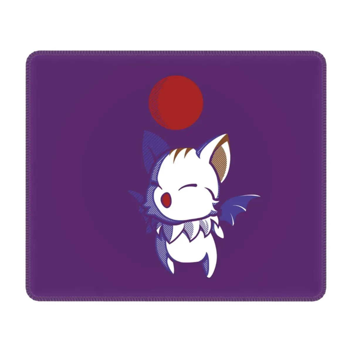 Final Fantasy Kupo Laptop Mouse Pad Soft Mousepad with Stitched Edges Non-Slip Rubber Cute Moogle Gamer Computer PC Table Mat