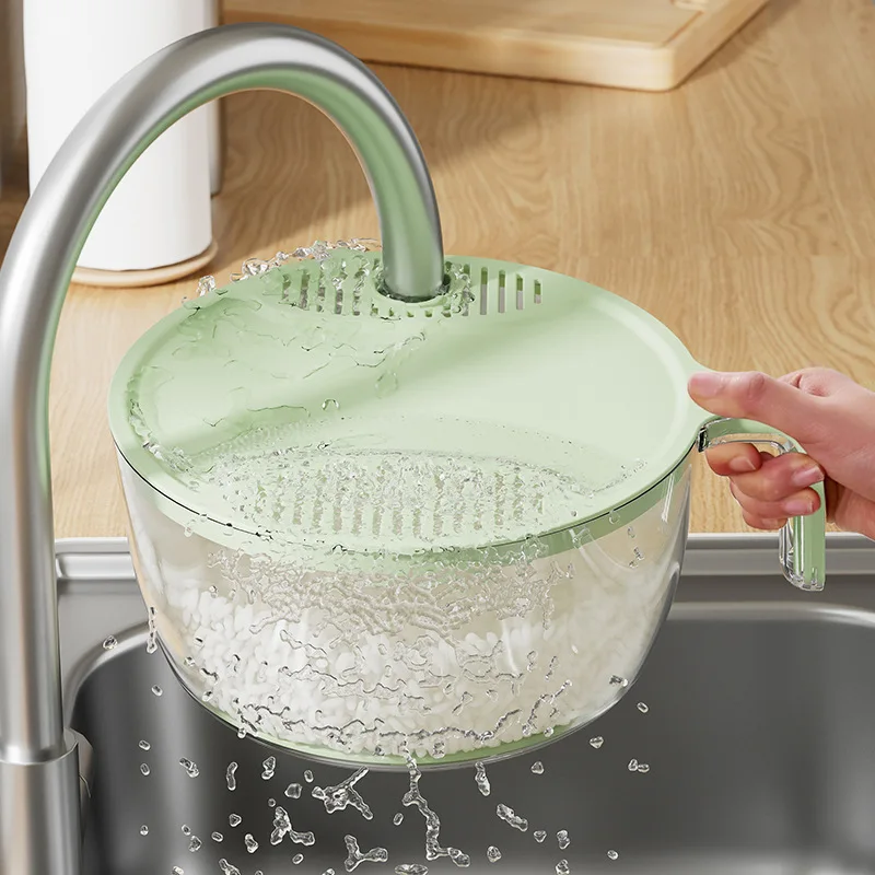 

Multifunctional Rice Washing Gadget, Drain Basket, Kitchen Vegetable Basin, Water Filter, Dish Bowl, Strainer Rice,