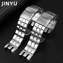 Curved end High Quality Stainless steel Watchband For Swatch YRS403 YRS412 YRS402G 21mm men's arc concave bracelet Wrist strap