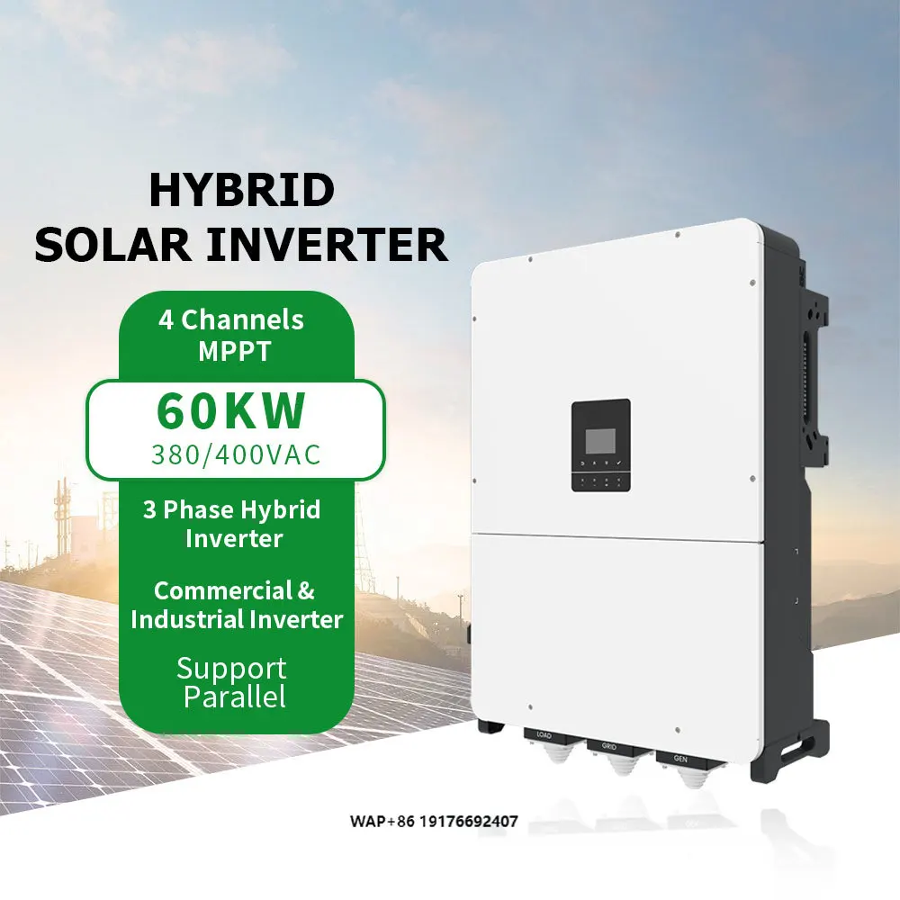 Best Selling 60KW 80KW 100KW 125KW Support Parallel Pure Sine Wave ’MPPT Dc/Ac Three-phase Hybrid Inverter