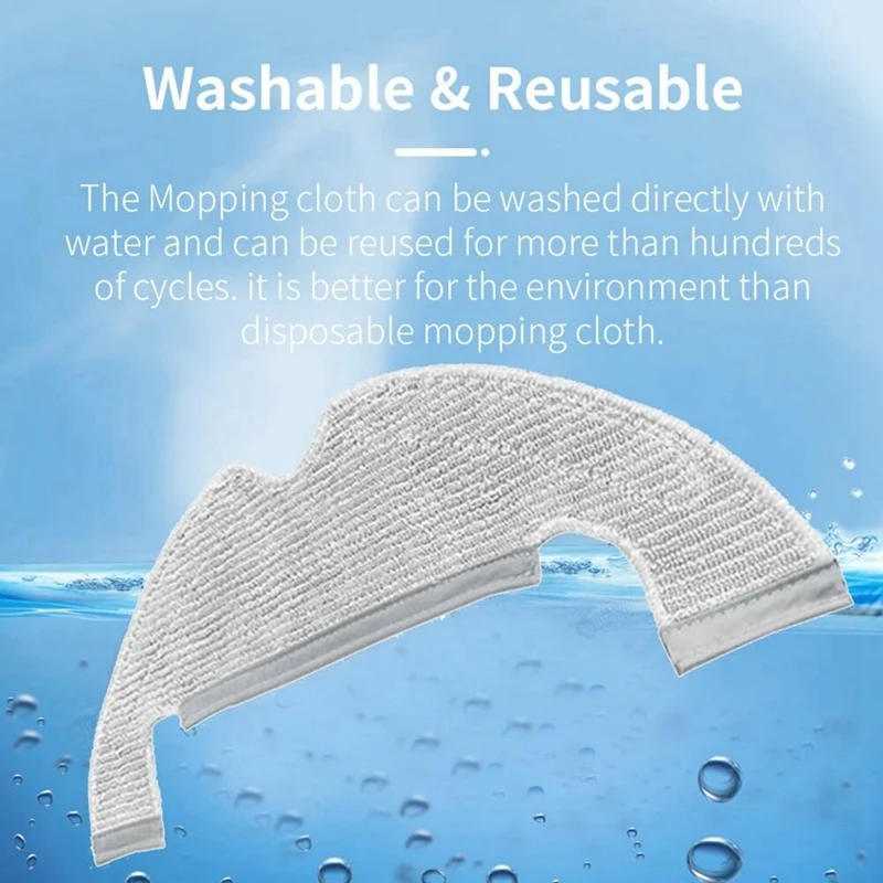 21PCS Accessories Kit For Xiaomi Dreame Bot D10 Plus RLS3D Robot Vacuum Main Side Brush Hepa Filter Dust Bag Mop Rag