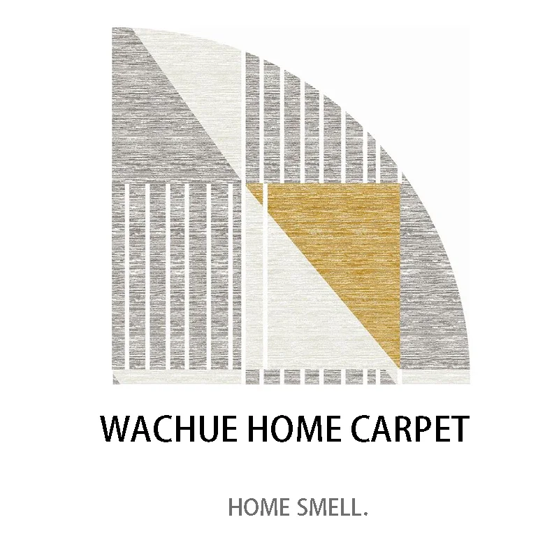 

VIKAMA Geometric Fan-shaped Carpet Home Decor Kitchen and Bathroom Corner Anti-slip Floor Mat, Water-absorbent and Dirt-proof