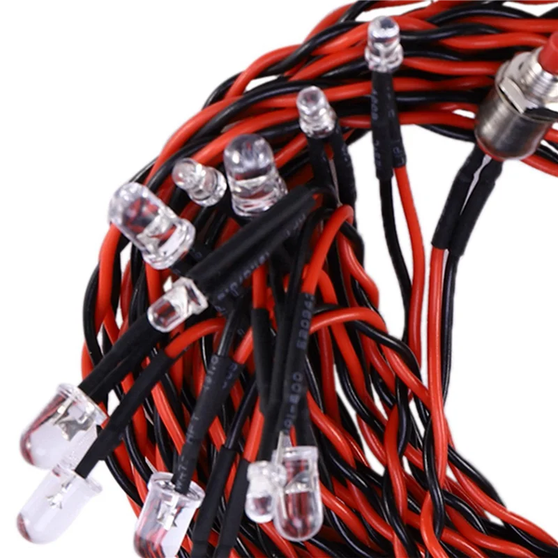 AS96-24 LED Flashing Bright Light Strobe Lamps Kit System For 1/10 1/8 TAMIYA Axial SCX10 Traxxas TRX4 RC Crawler Dift Car