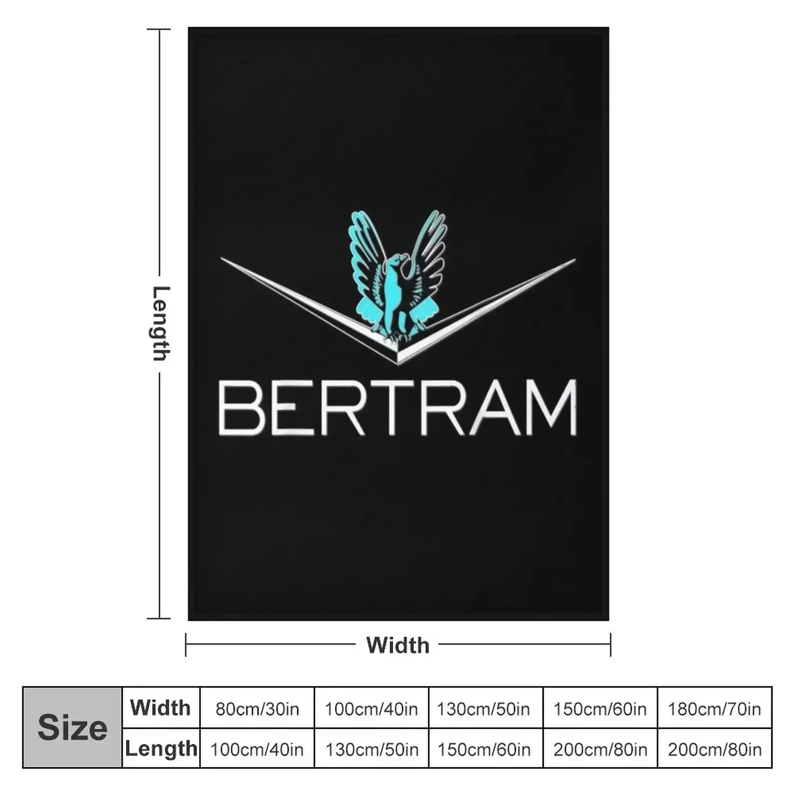 Bertram Yacht Design Printed on back Throw Blanket Giant Sofa Beach heavy to sleep Bed Fashionable Winter beds Bed Blankets