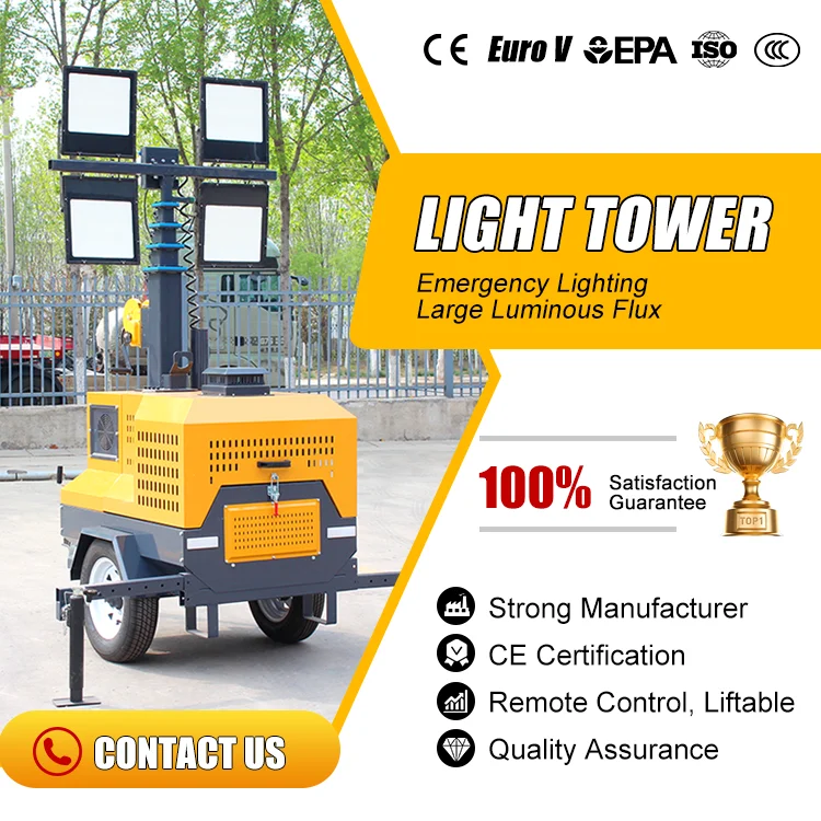 Factory Mobile Tower Light LED 7m Light Towers Lighting Towers Sale