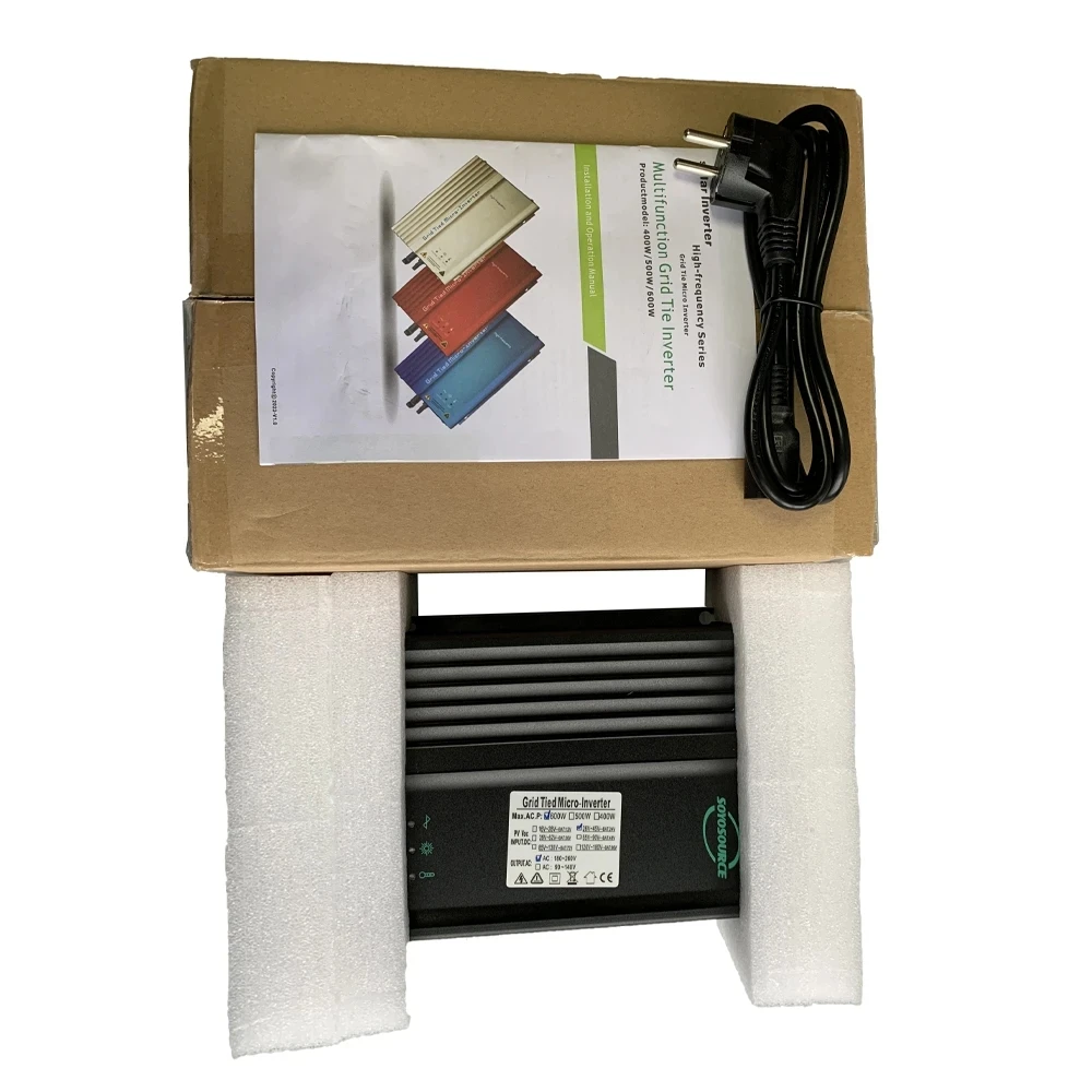 Imagem -06 - Micro Grid Tie Inverter para Descarga de Bateria Mppt Ajustável Painel Solar de Onda Senoidal Pura Wechrichter 12v 24v 48v 500w 600w