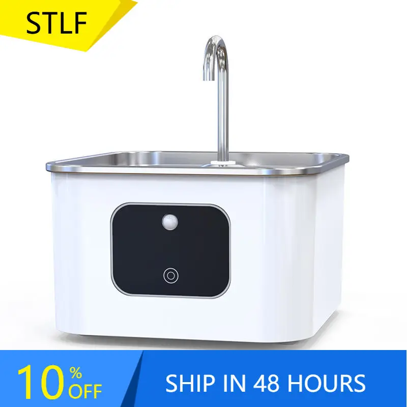 

STLFSmart Sensor Water Fountain YG-IWD0013 in 304 Stainless Steel Bowl, Automatic Water Dispenser for Cats and Dogs