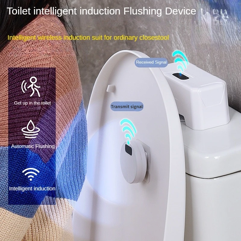 

Intelligent Induction Flushing Device for Toilet, Infrared Induction Fully Automatic Flushing Device Accessories