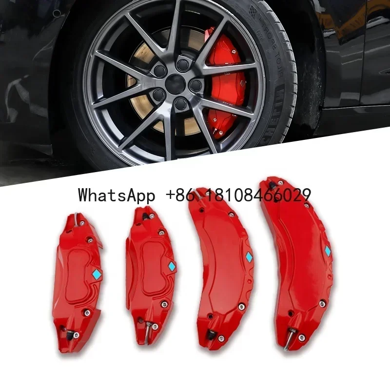 For Model 3 2018-2023 Brake Caliper Covers 18/19 inch Wheel Hub Modification Accessories 4Pcs 12 Color