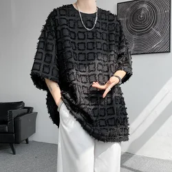 Men Half Sleeved Summer Korean T-Shirt High Quality Loose Basic Shirt Casual Top Tees Tshirts Heiveywweight Shirts