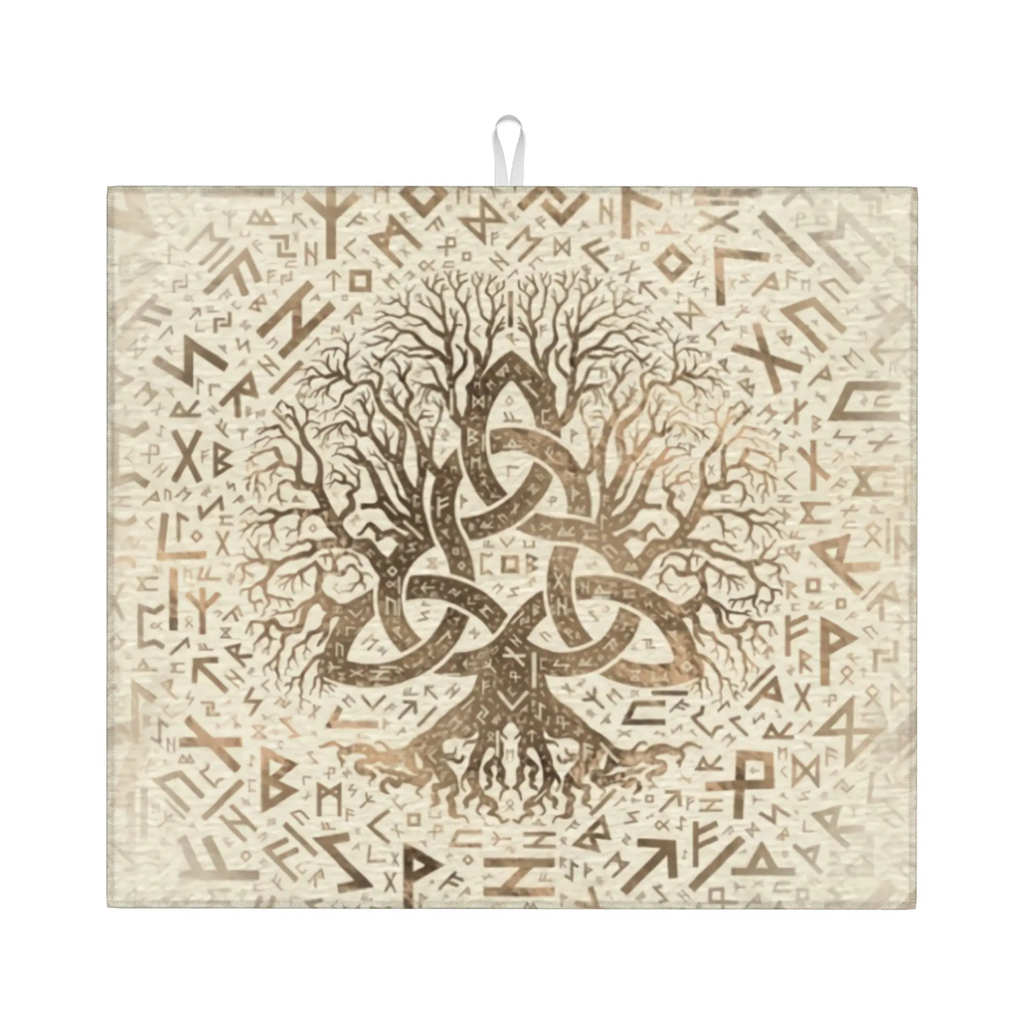 Viking Ragnar Lothbrok Lagertha TV Series Non Slip Kitchen Counter Protector Mat Barware Tableware Tree Of Life Mat For Kitchen