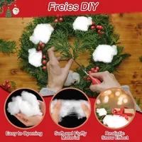 Wholesale Fluffy Artificial Fake Snow Christmas Fake Snow Cotton Fiber Stuffing Snow Covering for Winter Scene Props Doll Filler 5