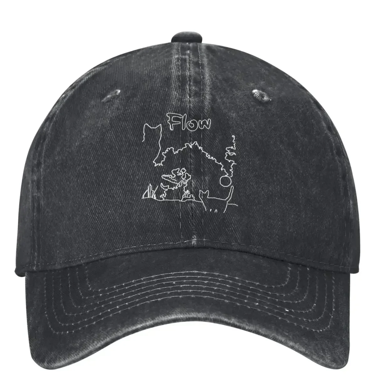 New Flow Animated Fantasy Adventure Film Washed Baseball Cap Trendy Trucker Dad Hat Spring Teens Hippie Sun Protection Baseball