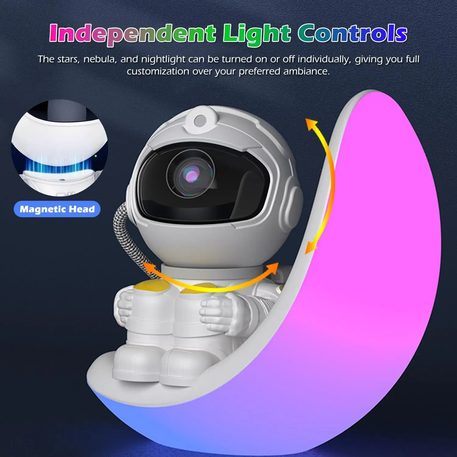 Astronaut Galaxy Projector, Star Projector with LED Nebula Effects Astronaut Light Projector, Starry Night Light Projector Gift