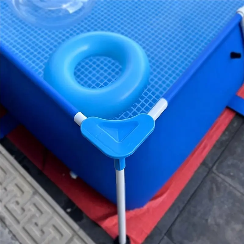 NEW-Swimming Pool Frame Fitting Corner Bracket Connector For Enhanced Stability Blue
