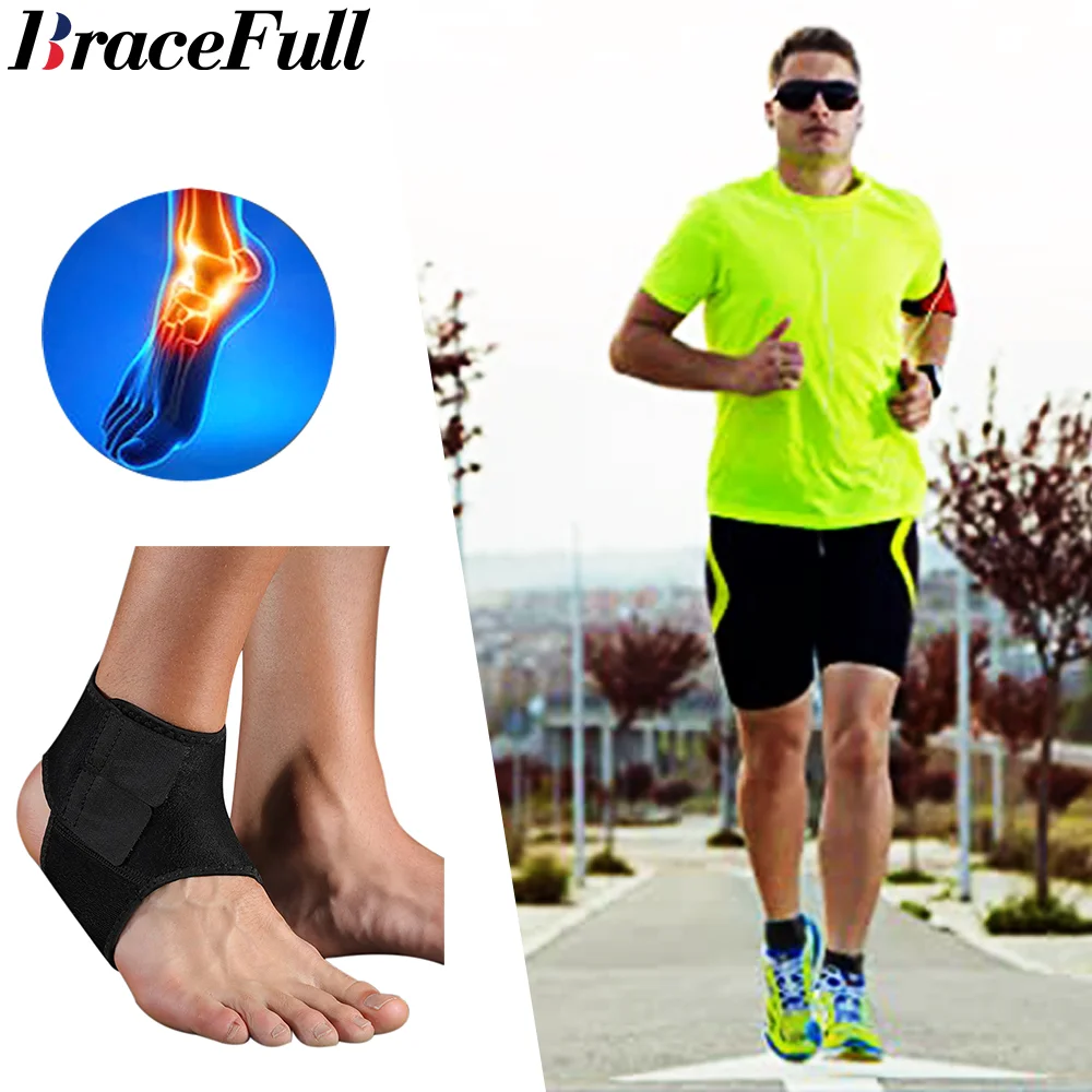 1Pcs Nylon Ankle Support Men & Women Heel Compression Sleeve Non-Slip Feet Brace Stabilize Wrap Relieve Pressure Injury Sprain