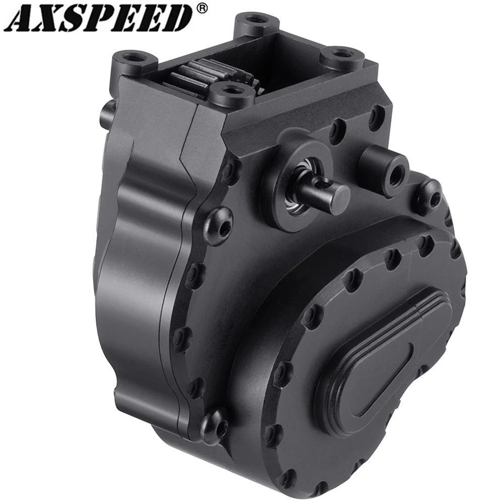 AXSPEED Metal Gearbox Assembly Transmission with Internal Gears for 1/18 AXIAL UTB18 CAPRA Upgrade Parts