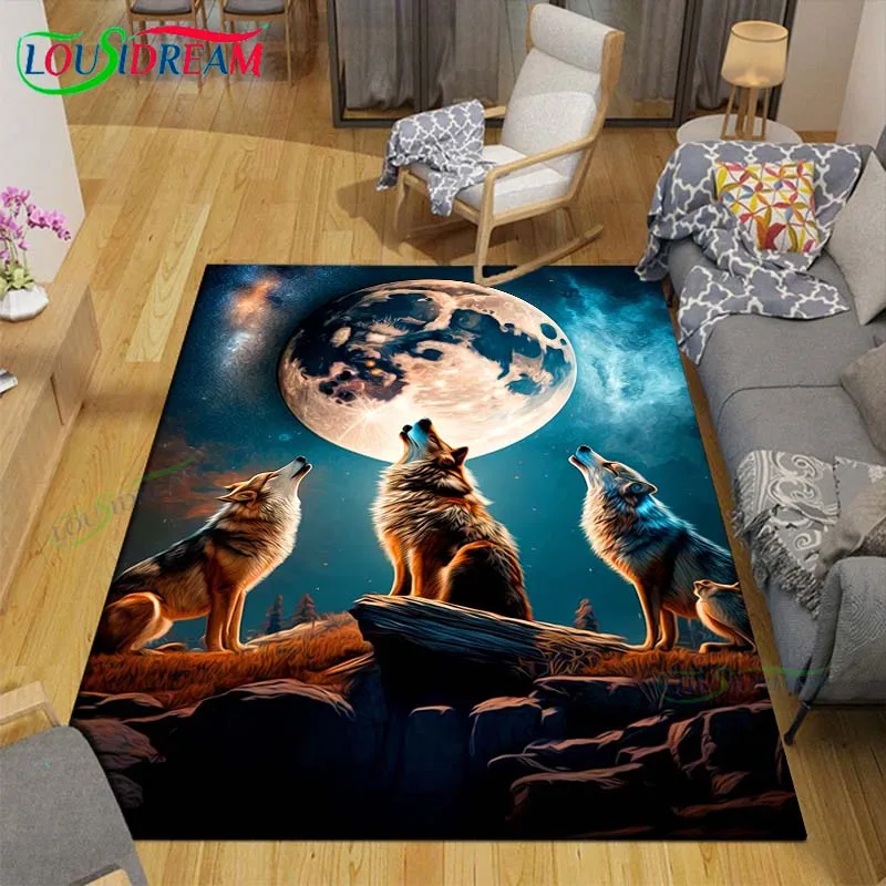Dywan wilk dywanik dywanik dywanik sypialnia mata do jogi rekwizyty fotograficzne dywan do składania prezent urodzinowy anime dywan