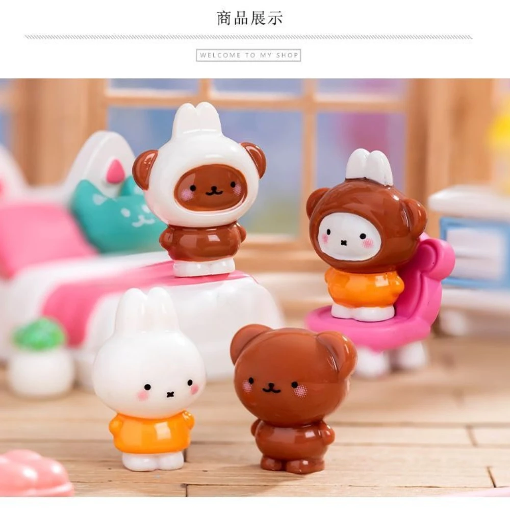 Kawaii Miffy Doll Display Item Cute Cartoon Boris Bear Miniature Landscape Display Item Cartoon DIY Creative Decoration Item